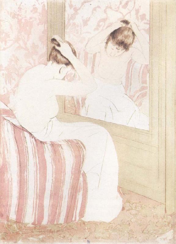 Mary Cassatt The hair style oil painting image